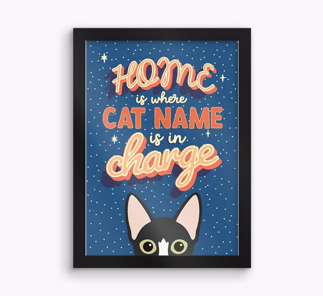 Home Is Where: Personalised {breedCommonName} Framed Print